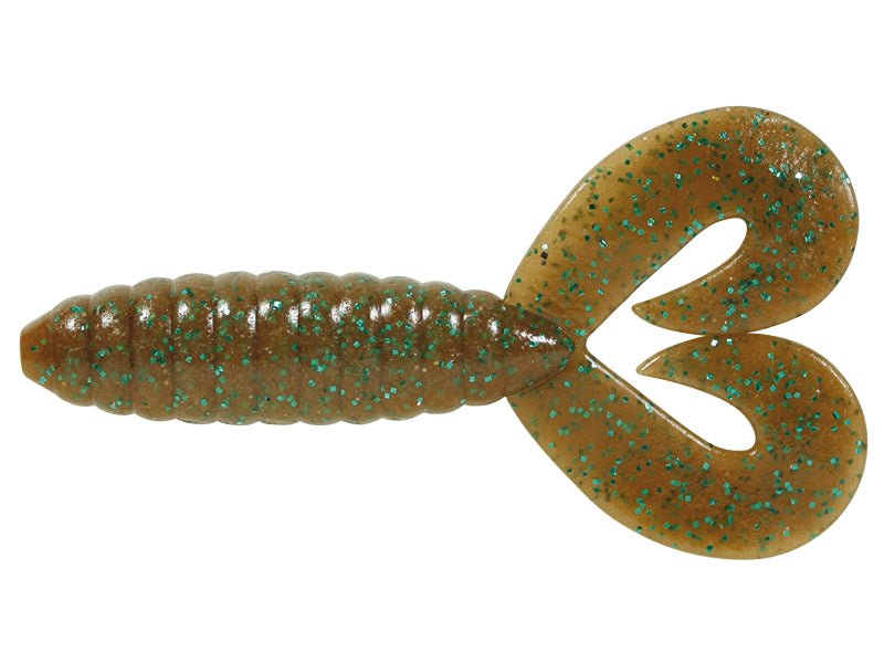 Deathadder Grub Twin Tail | #13 Cinnamon/green Flake