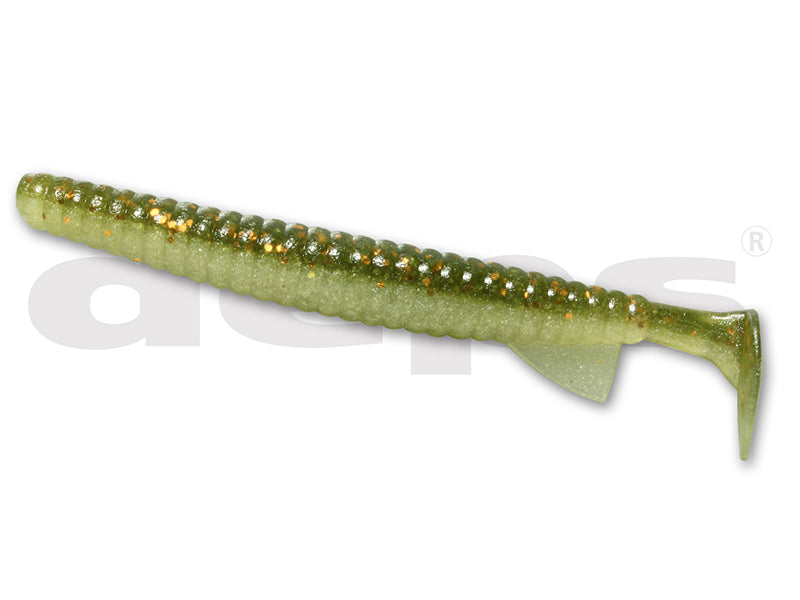 Deathadder Shad | 4'' #113 Lightwatermelon Copper Flake Peral White