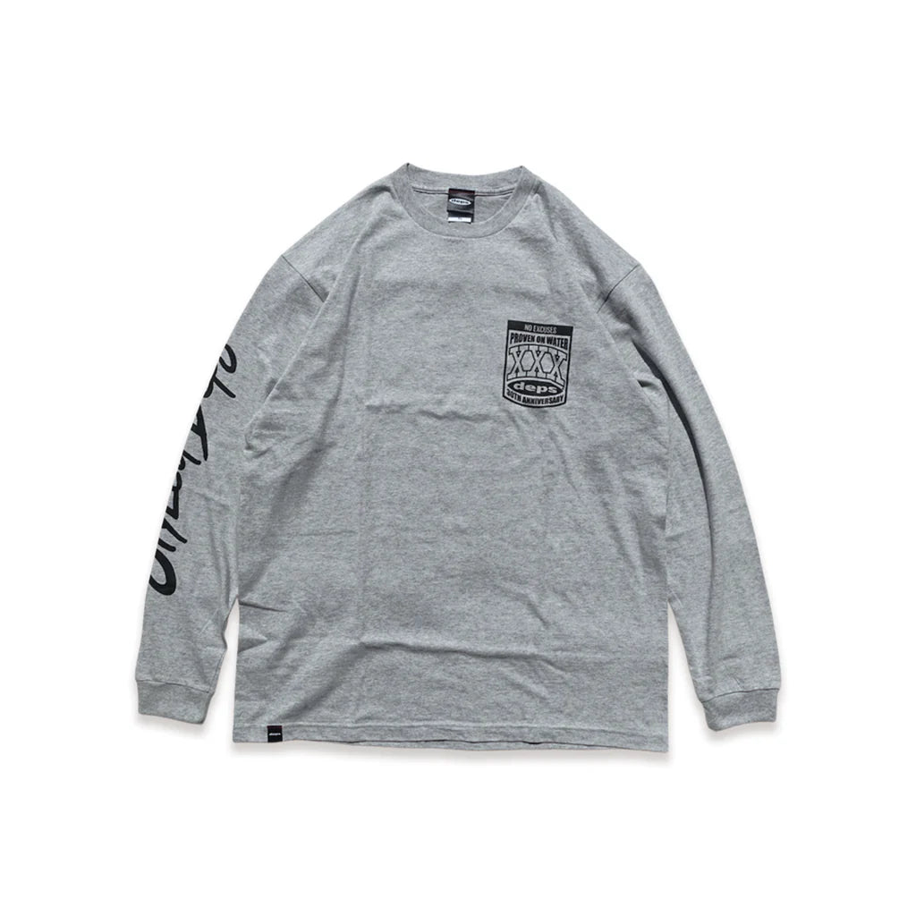 Deps 30th Anniv. Long Sleeve Tee | Gray Xl