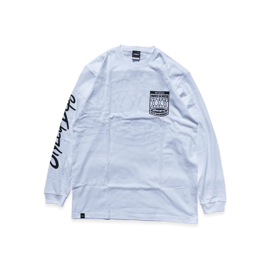 Deps 30th Anniv. Long Sleeve Tee | White Xxl
