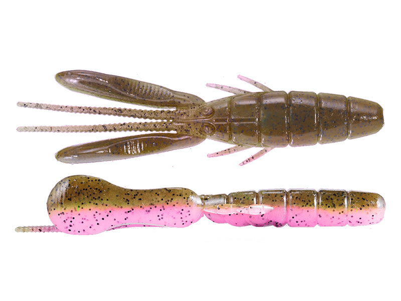 Dolive Beaver | 3.0" Tw155 Green Pumpkin Pink Red Flake