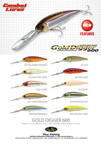 24k giold plated gold-digger fishing lure Evergreen Gold Digger 600 blueseabass then you need look no further than the Als Goldfish Gold Digger 600 Plus