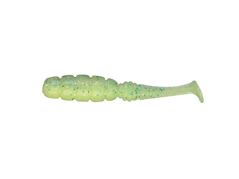Goodmeal Shad | 2.0” Hot Lime/glow Chartreuse