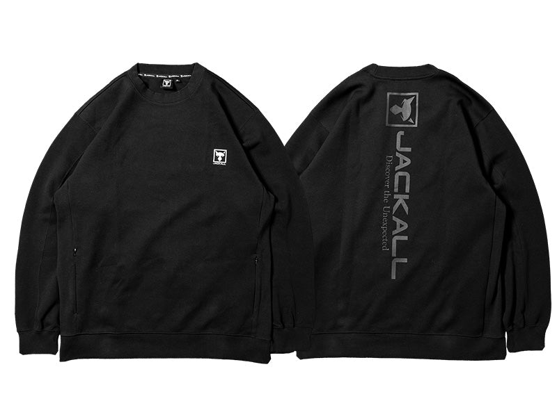 Jackall Side Ribbed Crewneck Sweat | Black Xl