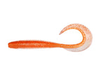 Kemuri Curly | 2.5inch Clear Orange/rainbow Flake