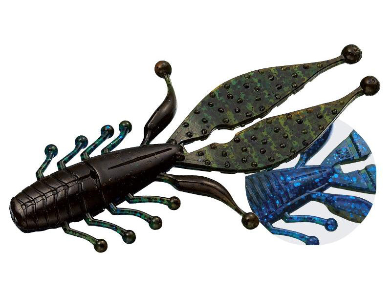 Kicker Bug | 3.5" #61 Grepum/blue Craw