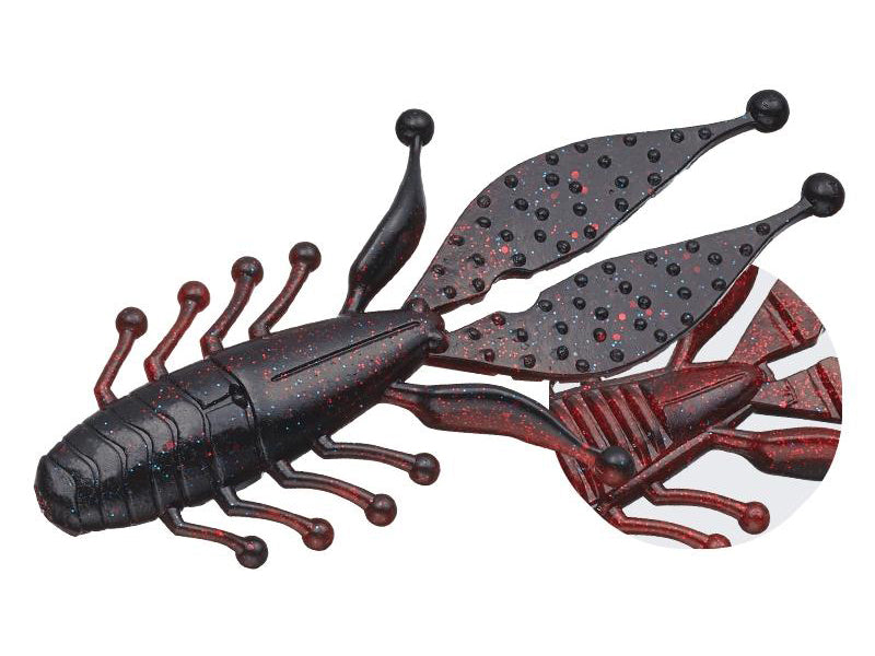 Kicker Bug | 4" #08 Black/red Craw