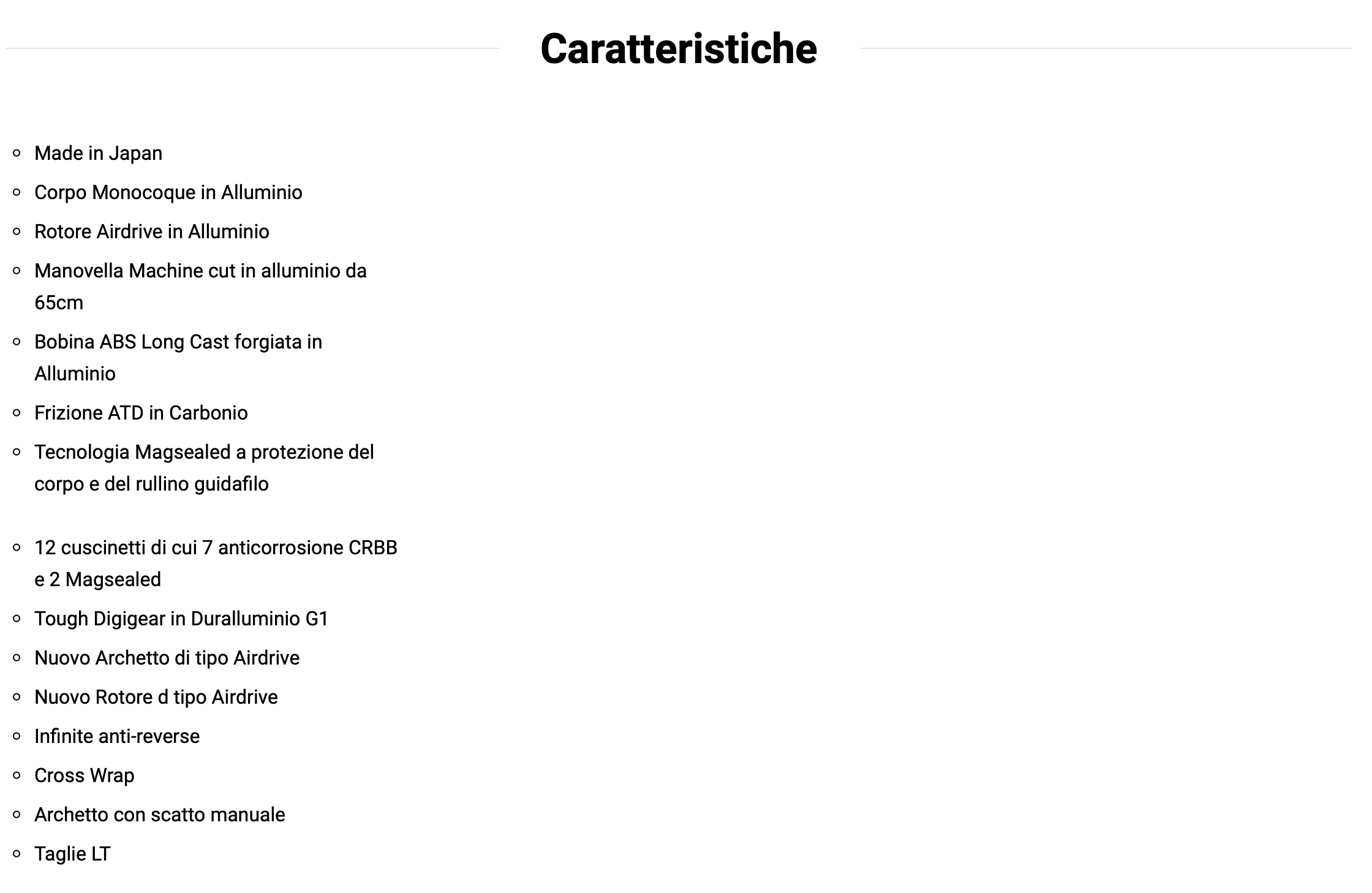 daiwa23 caratteristiche ita