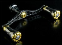 KNUCKLE ARM SPINNING -DOUBLE HANDLE 95 | GUNMETAL PLATE X GOLD KNOB