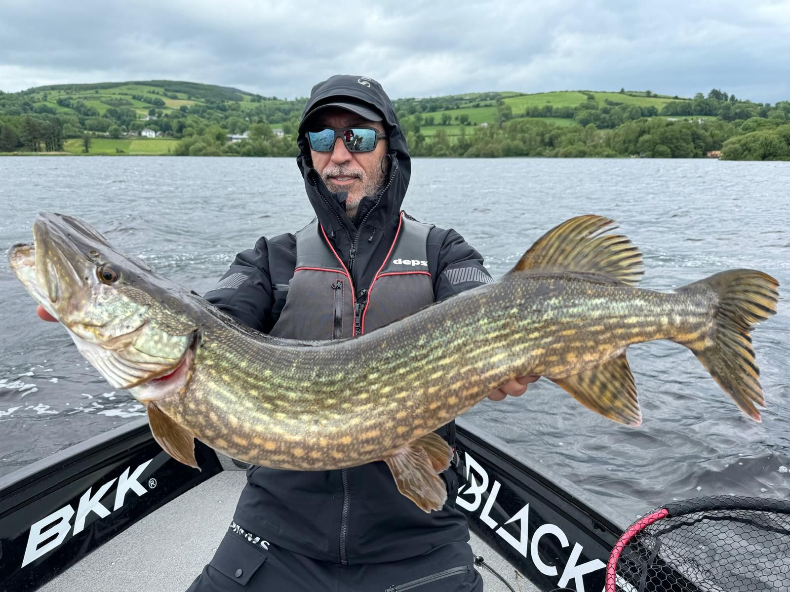 Domenico Magliano, European Deps Pro Staff, and an amazing pike caught  with Deps Slide Swimmer Shudder Tail 250